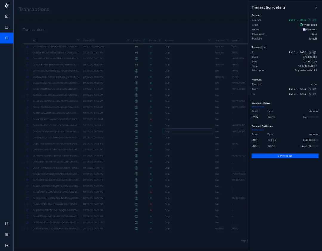 Hyperliquid integration